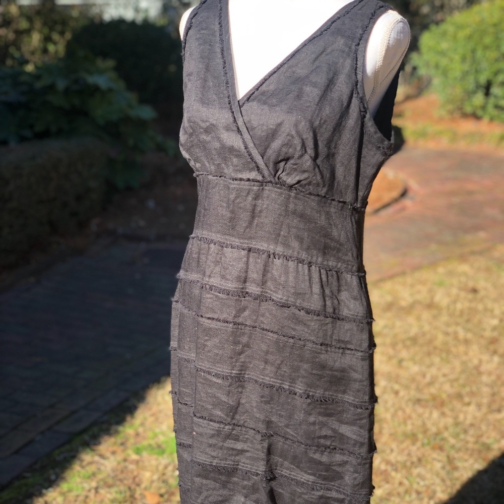 Talbots Black Linen Dress